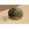 Green hardstone snuff bottle with handles