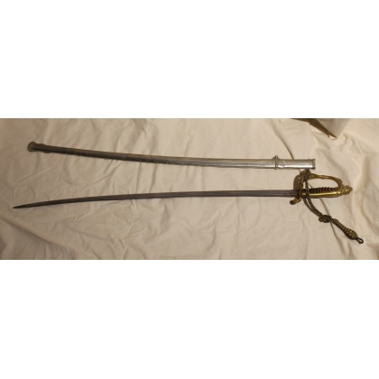 Portuguese military sabre, with a brass hilt