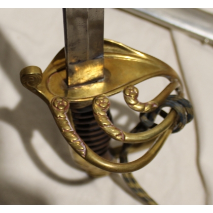 Portuguese military sabre, with a brass hilt