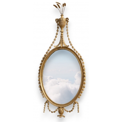  Miroir Hepelwhite ovale. sur  Moinat SA  - Antiquités décoration