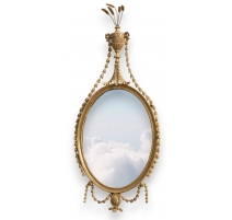 Hepelwhite oval mirror.