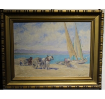 Tableau "Chevaux à Genève" signé ZUBRITZKY