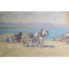 Tableau \"Chevaux à Genève\" signé ZUBRITZKY