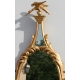 Miroir Queen Anne ovale fronton Cigogne