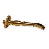 Satin-finished brass tap spout