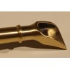 Satin-finished brass tap spout
