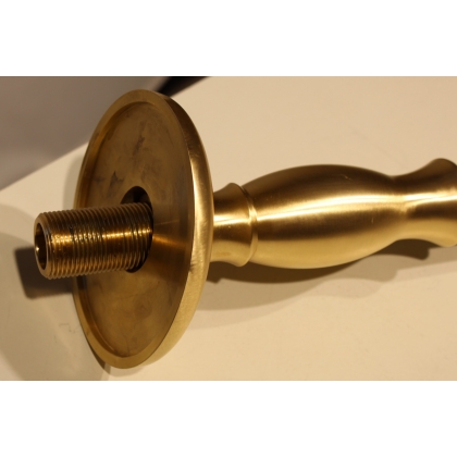 Satin-finished brass tap spout