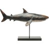 Requin en résine sur une base en métal noir