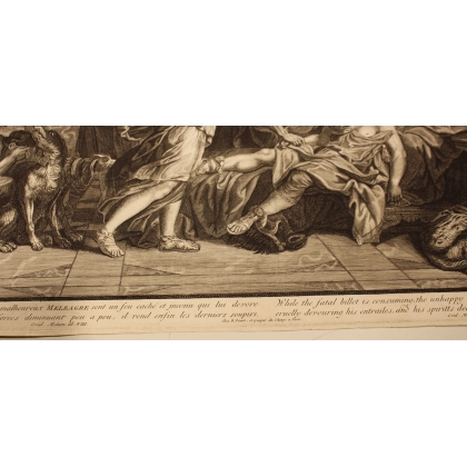 Engraving of "The Death of Meleager" by PICART