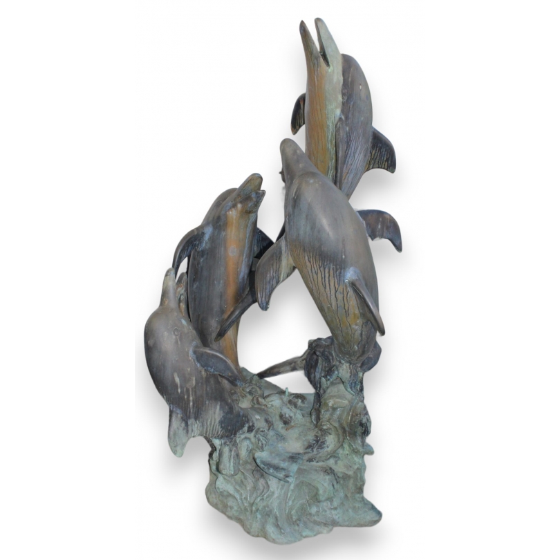 "4 Dolphins" bronze fountain