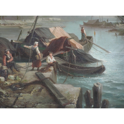 Paintings | Painting entitled ‘Landscape’, by Blasset. Moinat SA  – Antiques and home décor