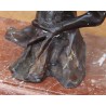Bronze heather cockerel on a red marble plinth