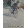Paintings | Painting: ‘Nice les Cyclistes’. Moinat SA  – Antiques and home décor