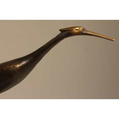 Bronze "Héron marchant" de Charles REUSSNER