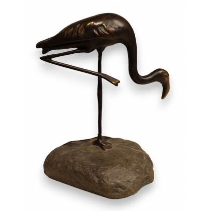 Bronze \"Flamant rose\" de Charles REUSSNER
