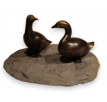 Bronze "Deux eiders" de Charles REUSSNER