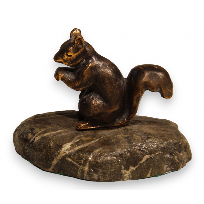 Bronze "Ecureuil grignotant" de Charles REUSSNER