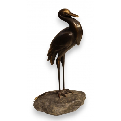 Bronze \"Cigogne debout\" de Charles REUSSNER