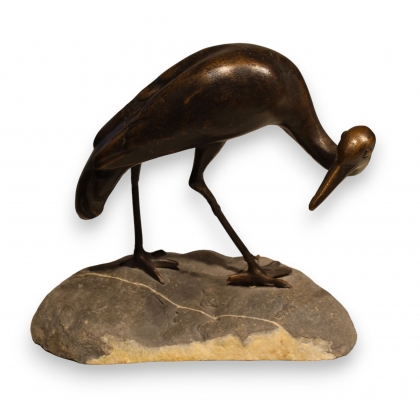Bronze \"Grue\" de Charles REUSSNER