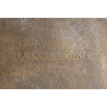 Plaque décorative \"La Collégiale\" signée REUSSNER
