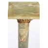 Colonne en onyx vert et bronze doré