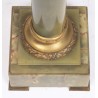 Colonne en onyx vert et bronze doré