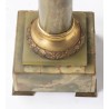 Colonne en onyx vert et bronze doré