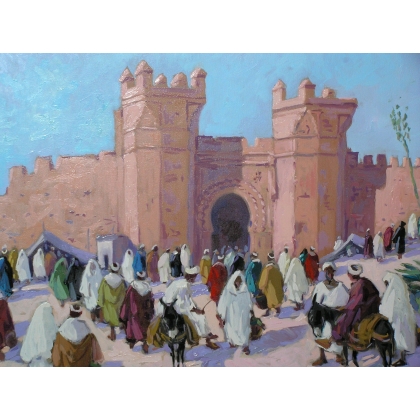 Paintings | Painting: ‘Portail de Chellah’. Moinat SA  – Antiques and home décor