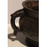 Vase chinois en bronze rond avec anses