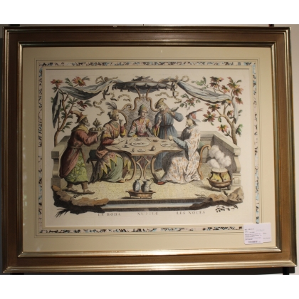 Set of 4 Chinese etchings on Moinat SA – Antiques and decorative items – Engravings, lithographs
