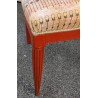 Paire de chaises Art Deco bois orange
