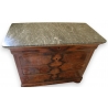 Commode Louis-Philippe, 4 tiroirs, dessus marbre
