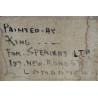 Tableau Chien \"Bulldog anglais\" signé C. KING