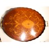 Inlaid mahogany tray