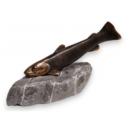 Bronze \"Truite\" de Charles REUSSNER