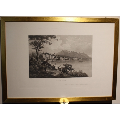 Engraving ‘View of Vevey’ by JENNY