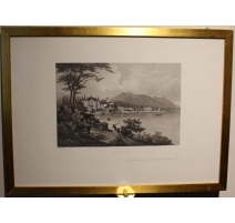 Gravure "Vue de Vevey" par JENNY