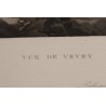 Gravure "Vue de Vevey" par JENNY