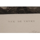 Gravure "Vue de Vevey" par JENNY