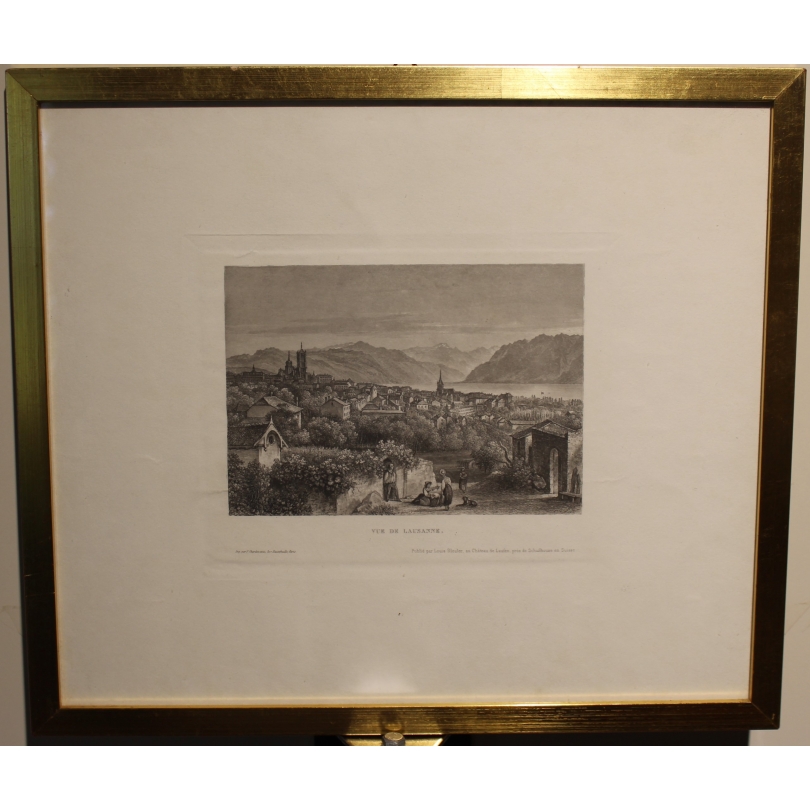 Gravure "Lausanne" par BLEULER