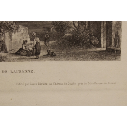 Engraving entitled ‘Lausanne’ by BLEULER