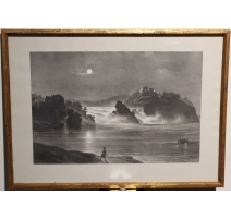 Gravure "Chutes du Rhin"