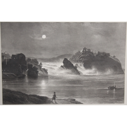 Engraving: ‘The Rhine Falls’