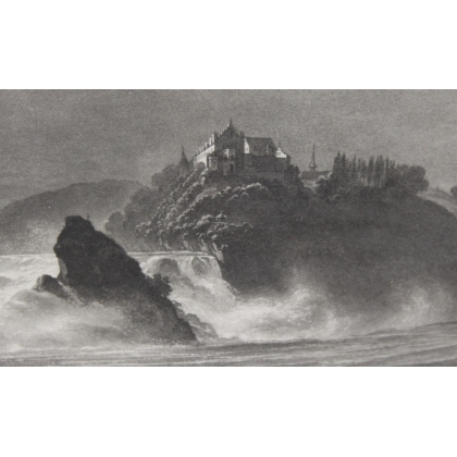 Engraving: ‘The Rhine Falls’