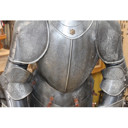 Full set of engraved iron armour, ‘Knights’