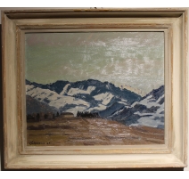 Tableau "Monts d'Orgeveaux" signé L. SALZMANN