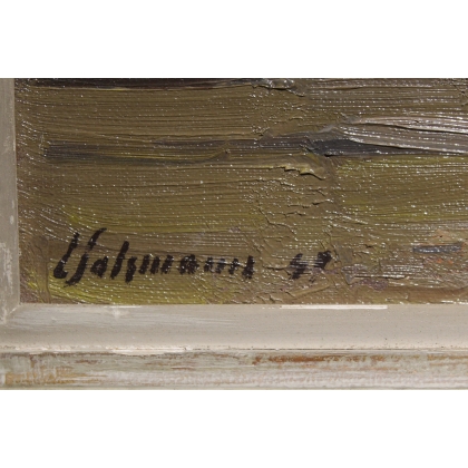 Tableau \"Monts d\'Orgeveaux\" signé L. SALZMANN