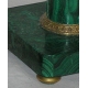 Candlestick with malachite bas