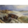 Paintings | Pair of oval ‘Marine’ paintings, not by Moinat SA  – Antiques and home décor