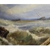 Paintings | Pair of oval ‘Marine’ paintings, not by Moinat SA  – Antiques and home décor